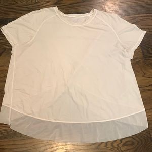 Lululemon White Quick Pace Short Sleeve Top